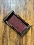 Wooden Tray - Small - Rani Pink & Walnut Brown