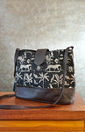 Leather 2 Compartment Bag - Black