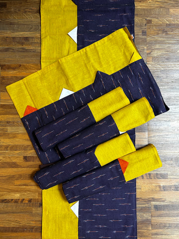 Table Mat & Table Runner Set - Purple Ikat