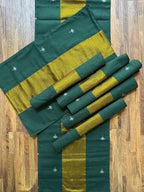 Table Mat & Table Runner Set - Green & Yellow Khun