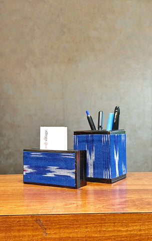 Wooden Pen stand & Card Holder