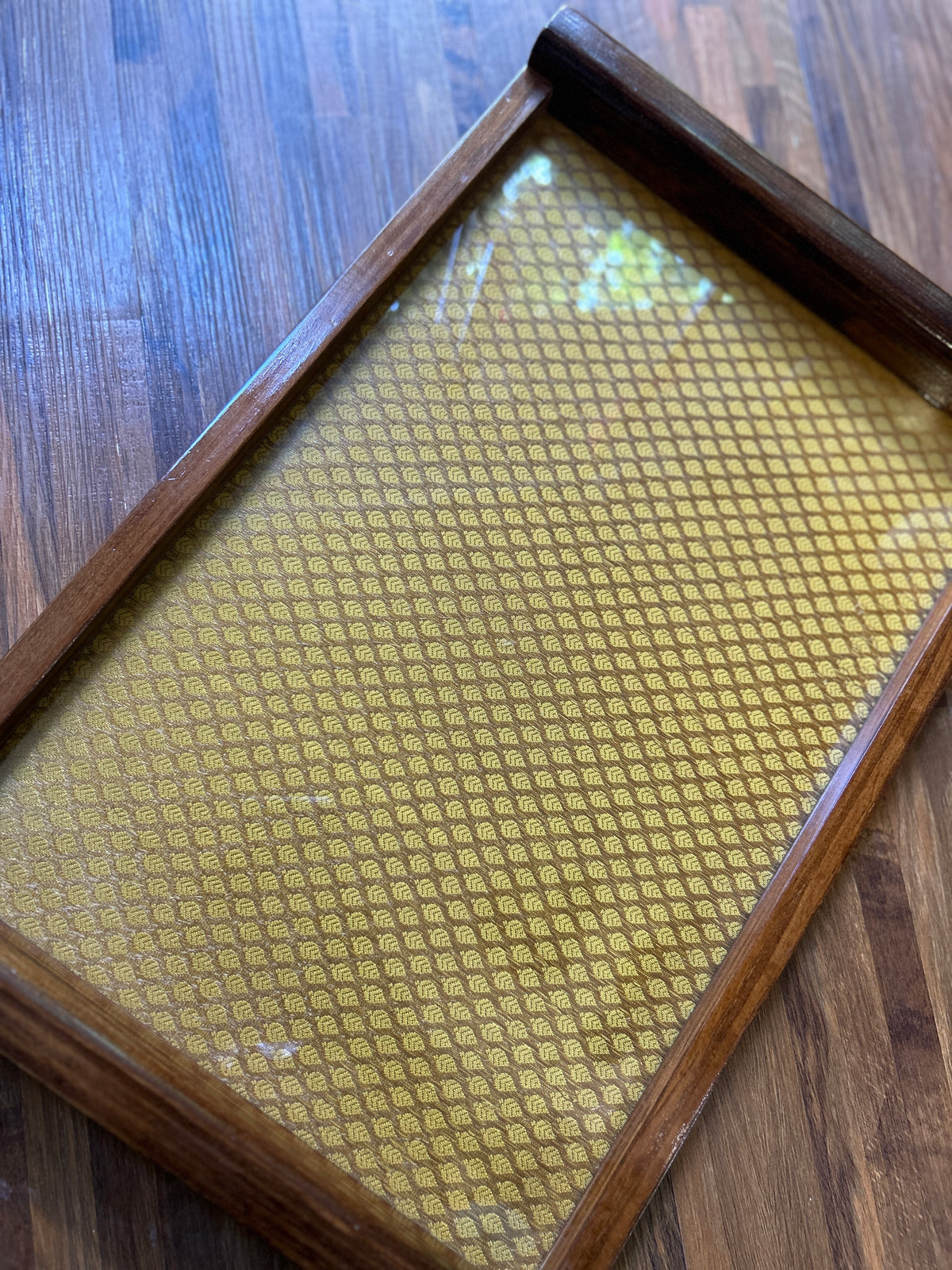 Wooden Tray - Golden