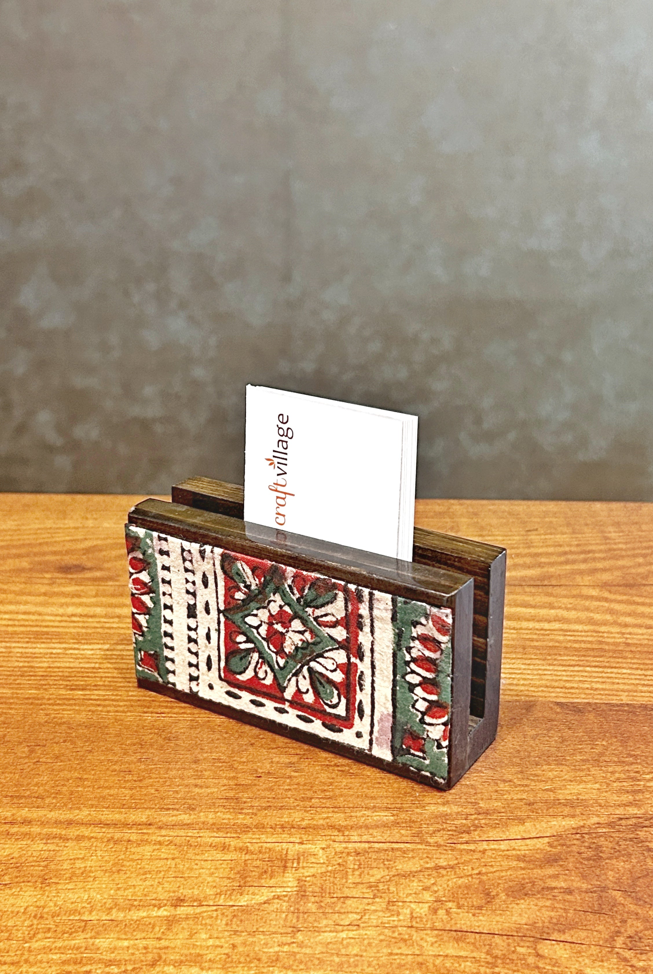 Wooden Pen stand & Card Holder