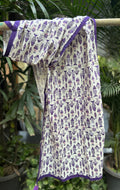 Cotton Stole - Purple