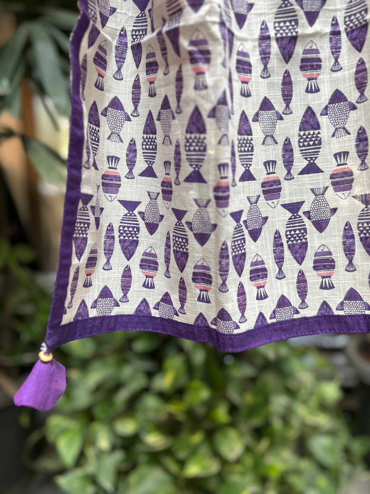 Cotton Stole - Purple