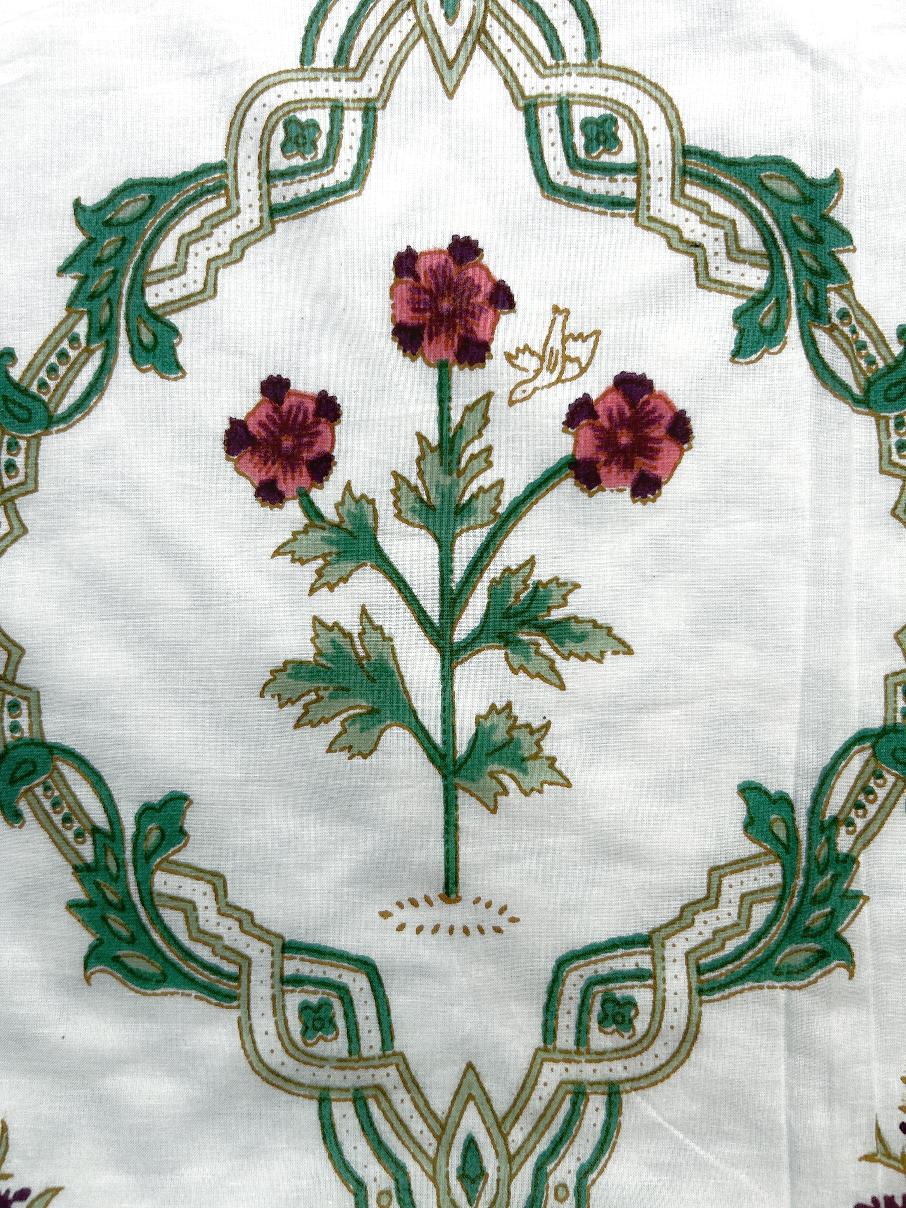 Sanganeri Single Dohar - Green