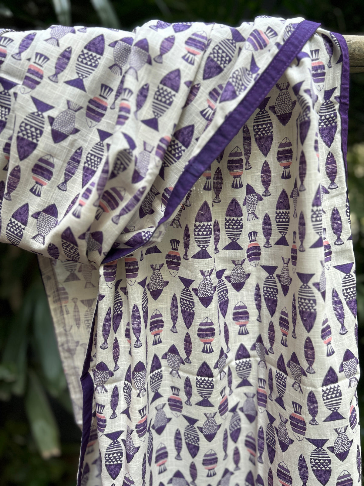 Cotton Stole - Purple