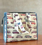 Cotton Tiffin Bag - Blue & Pink