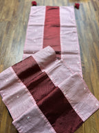 Falling Table Runner - Pink and Red Khun