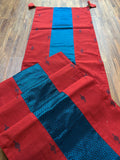 Falling Table Runner - Red and Blue Khun