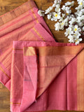 Mangalgiri Cotton Saree with Nizam Border - Pink