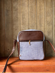 Leather Compact Sling - Light Blue