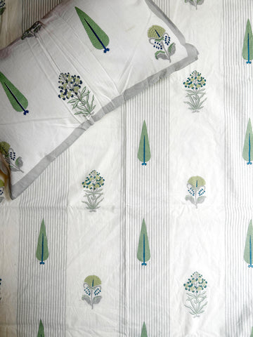 Baagh Double Bedsheet - Blue