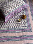 Sanganeri Double Bedsheet - Purple Butti