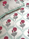 Baagh Double Bedsheet - Pink