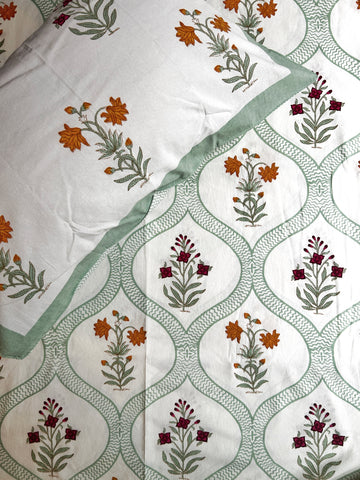 Baagh Double Bedsheet - Multicolor