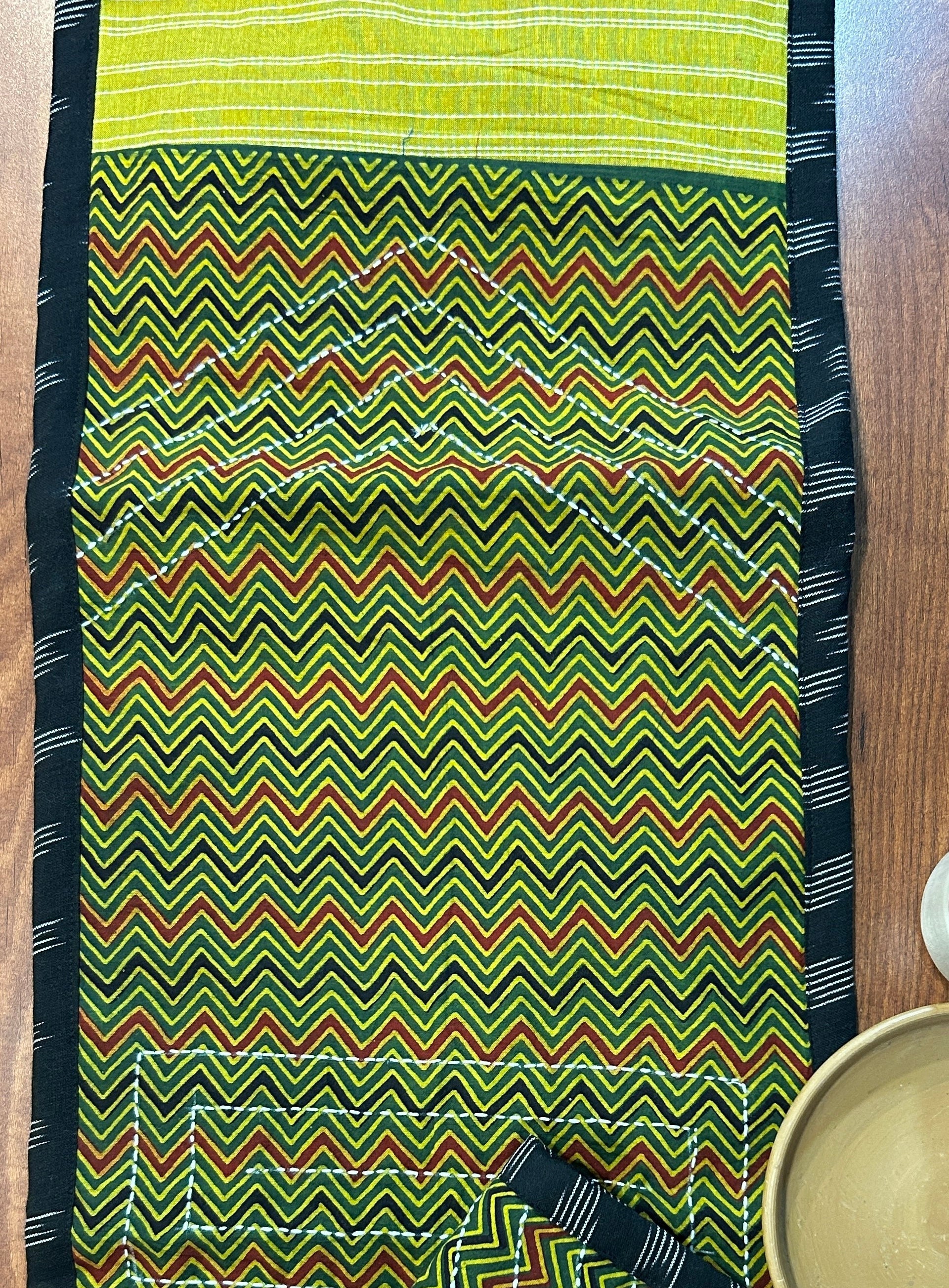 Patchwork Table Runner - Green