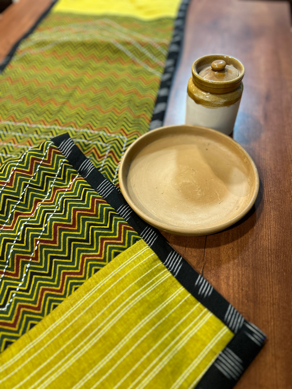 Patchwork Table Runner - Green