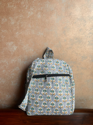 Cotton Backpack - Grey Butti