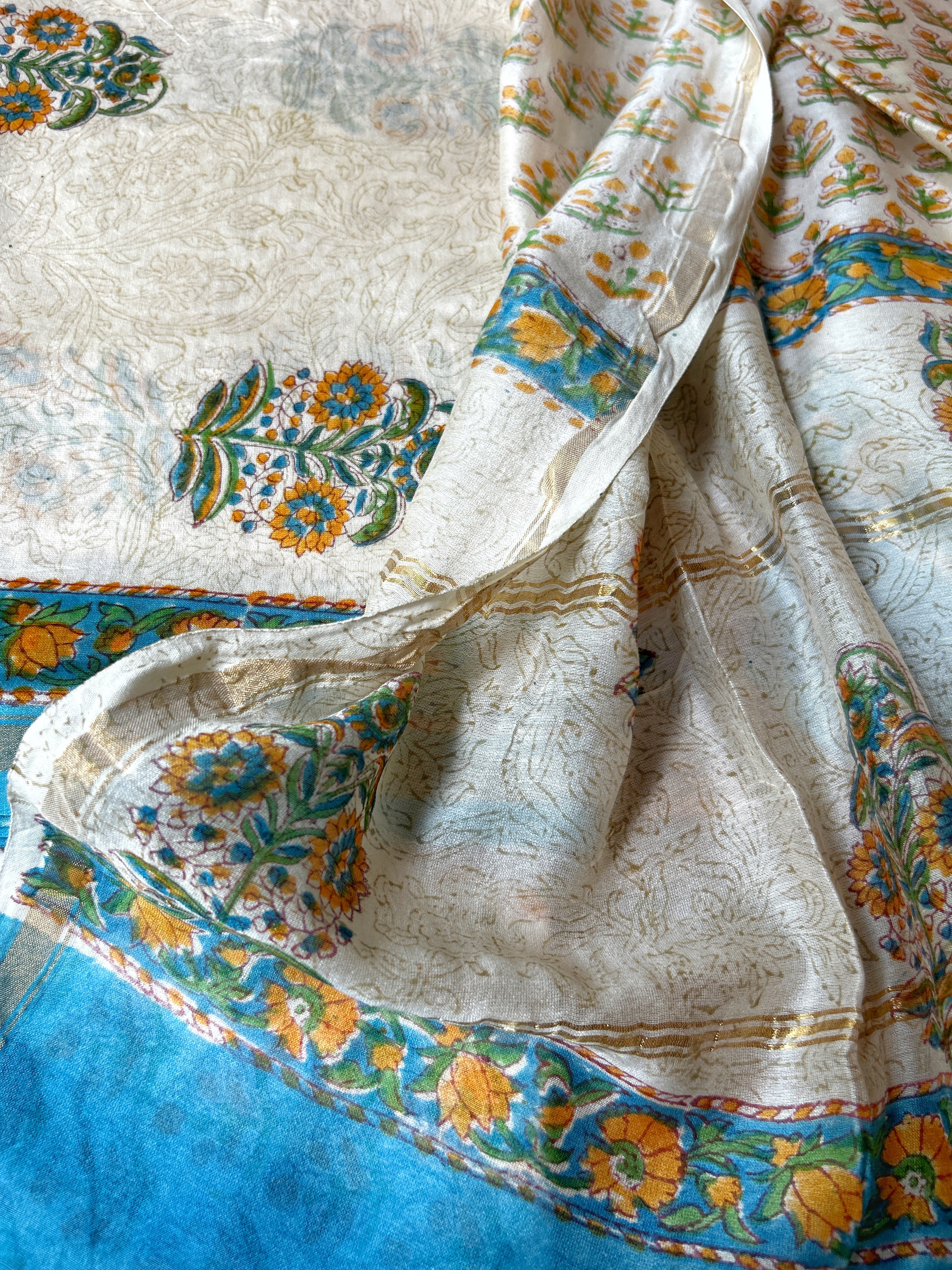 Chanderi Suit Set - Blue