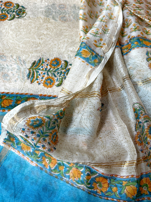 Chanderi Suit Set - Blue