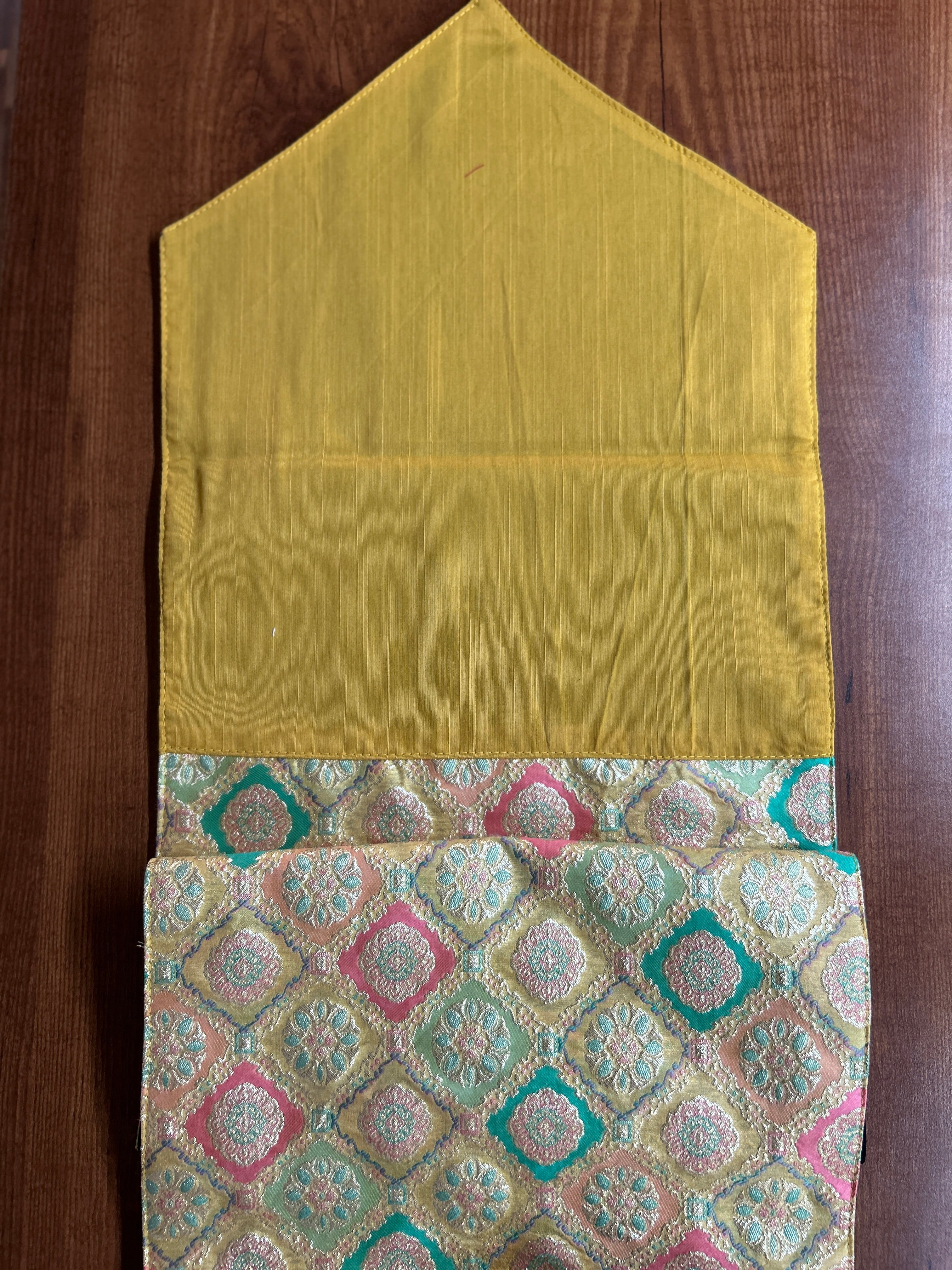 Brocade Falling Table Runner - Golden