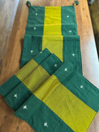Falling Table Runner - Green + Yellow Khun