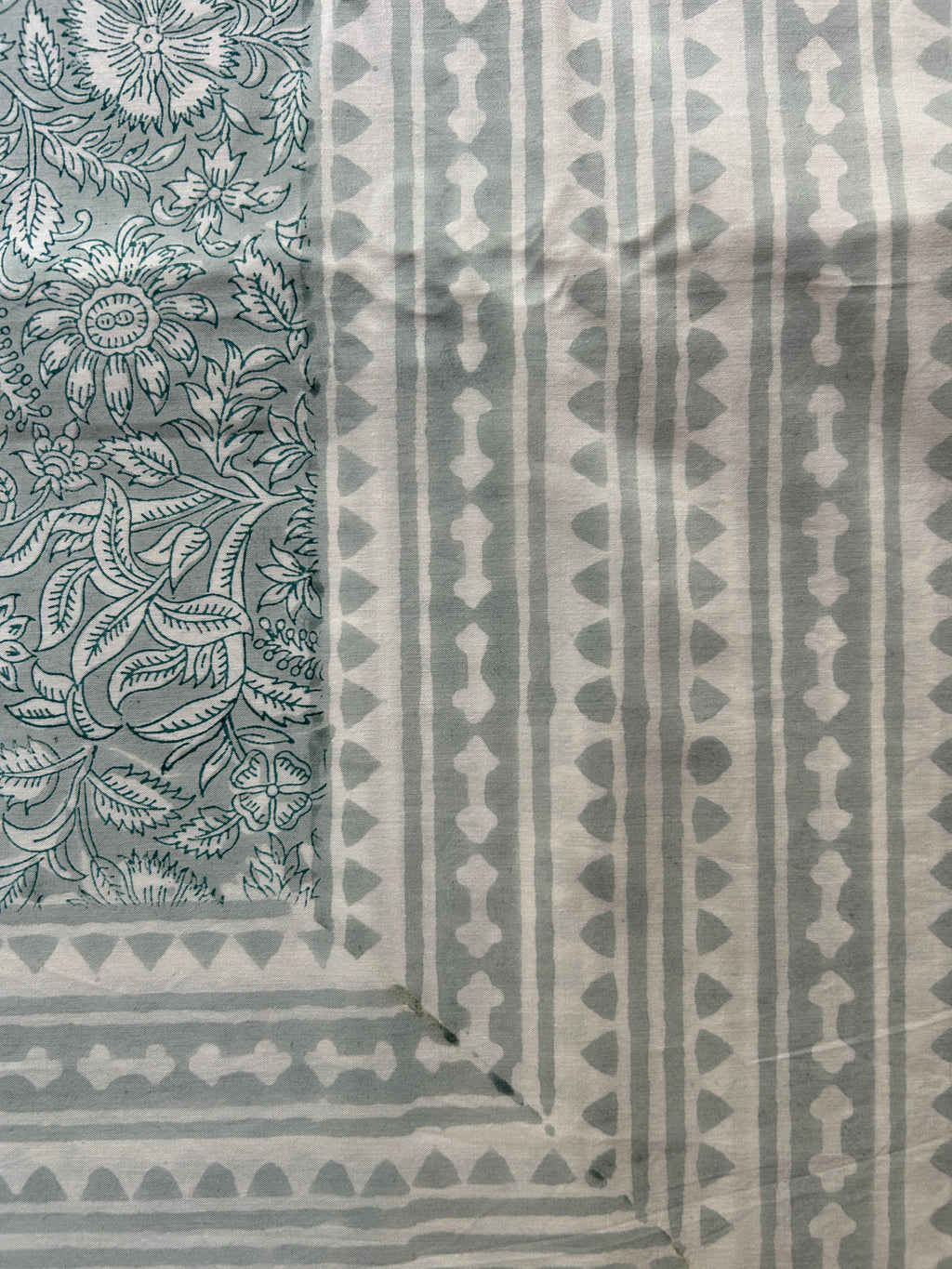 Heritage Superfine Double Bedsheet - Greenish Grey