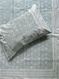 Heritage Superfine Double Bedsheet - Greenish Grey
