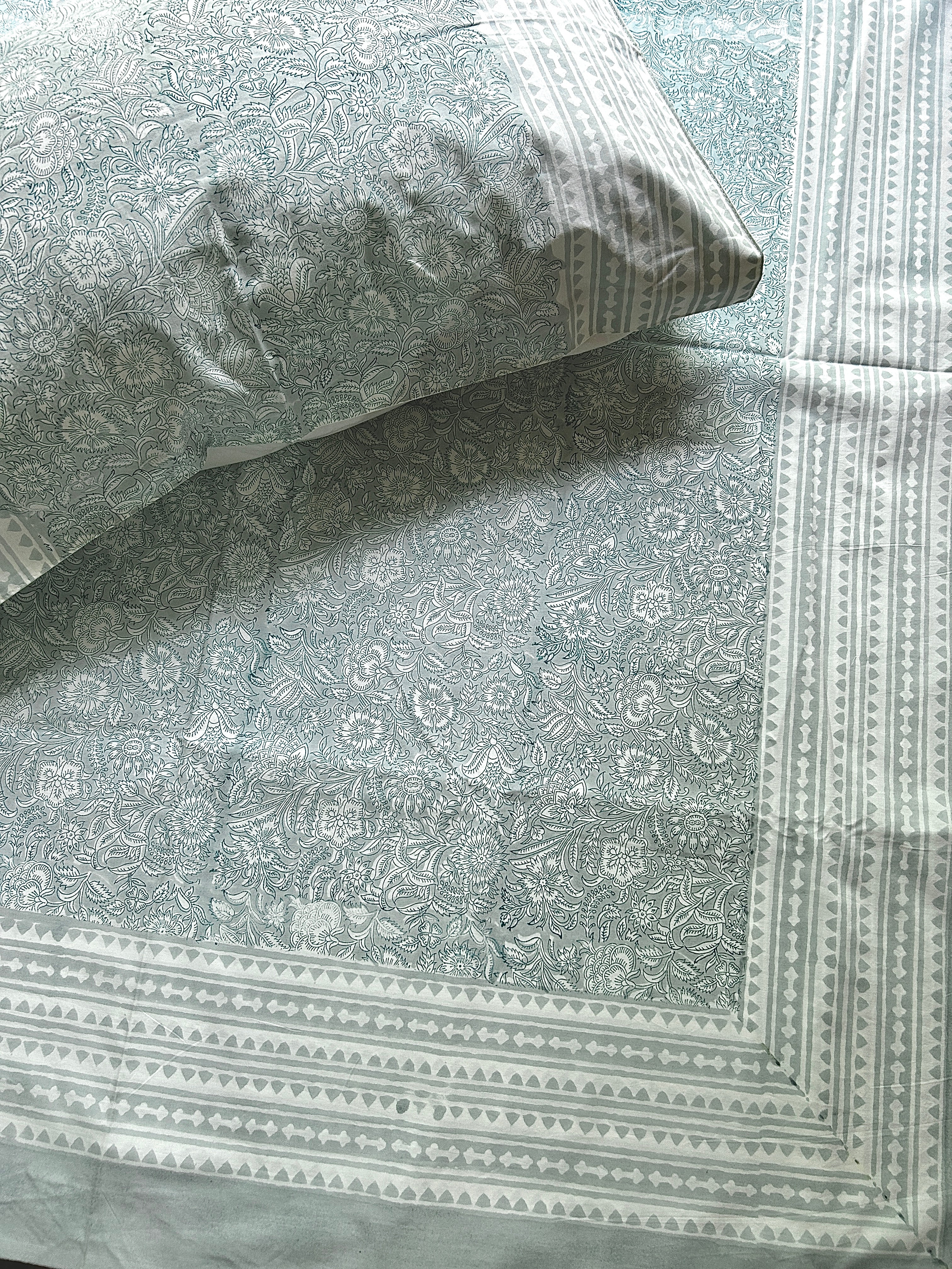 Heritage Superfine Double Bedsheet - Grey