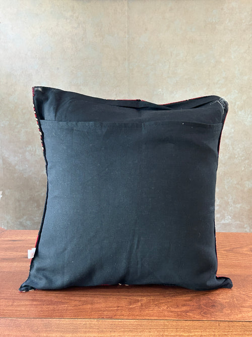 1 Piece Embroidered Cushion Cover (Cotton) - Green