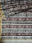 Kalamkari Chanderi Silk Saree - Black