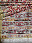 Kalamkari Chanderi Silk Saree - Maroon