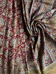 Kalamkari Chanderi Silk Saree - Maroon