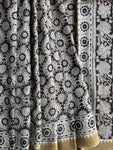 Kalamkari Chanderi Silk Saree - Black