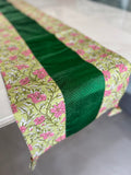 Falling Table Runner - Green + Green Khun