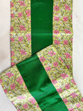 Falling Table Runner - Green + Green Khun