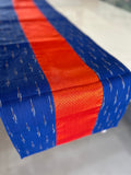 Falling Table Runner - Blue + Orange Khun