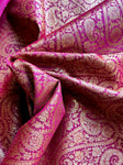 Semi Tussar Plain Saree with Border - Wine