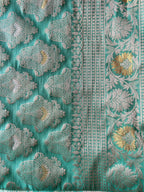 Malai Silk Saree - Pista Green