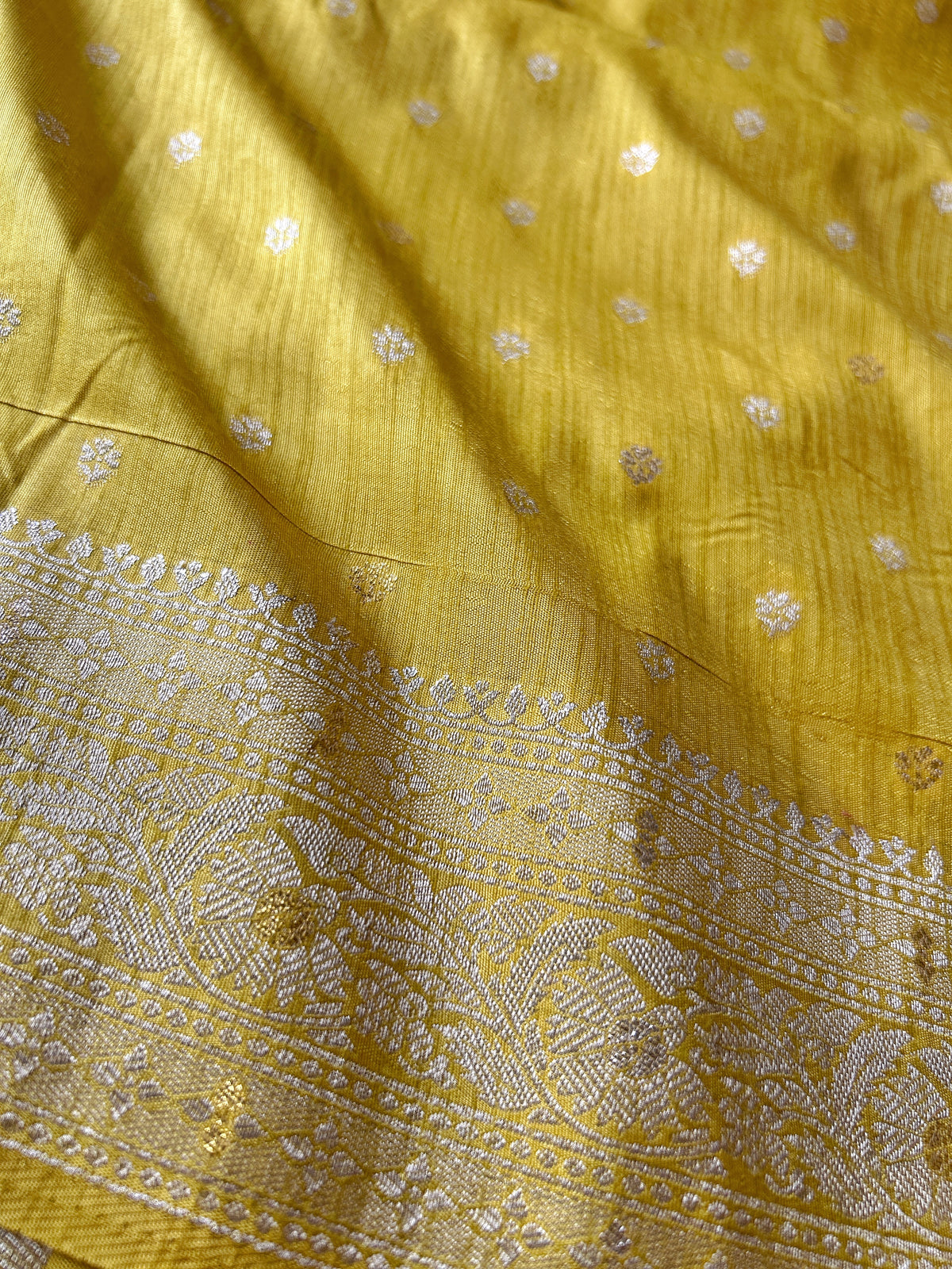 Malai Silk Saree - Yellow