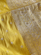 Malai Silk Saree - Yellow