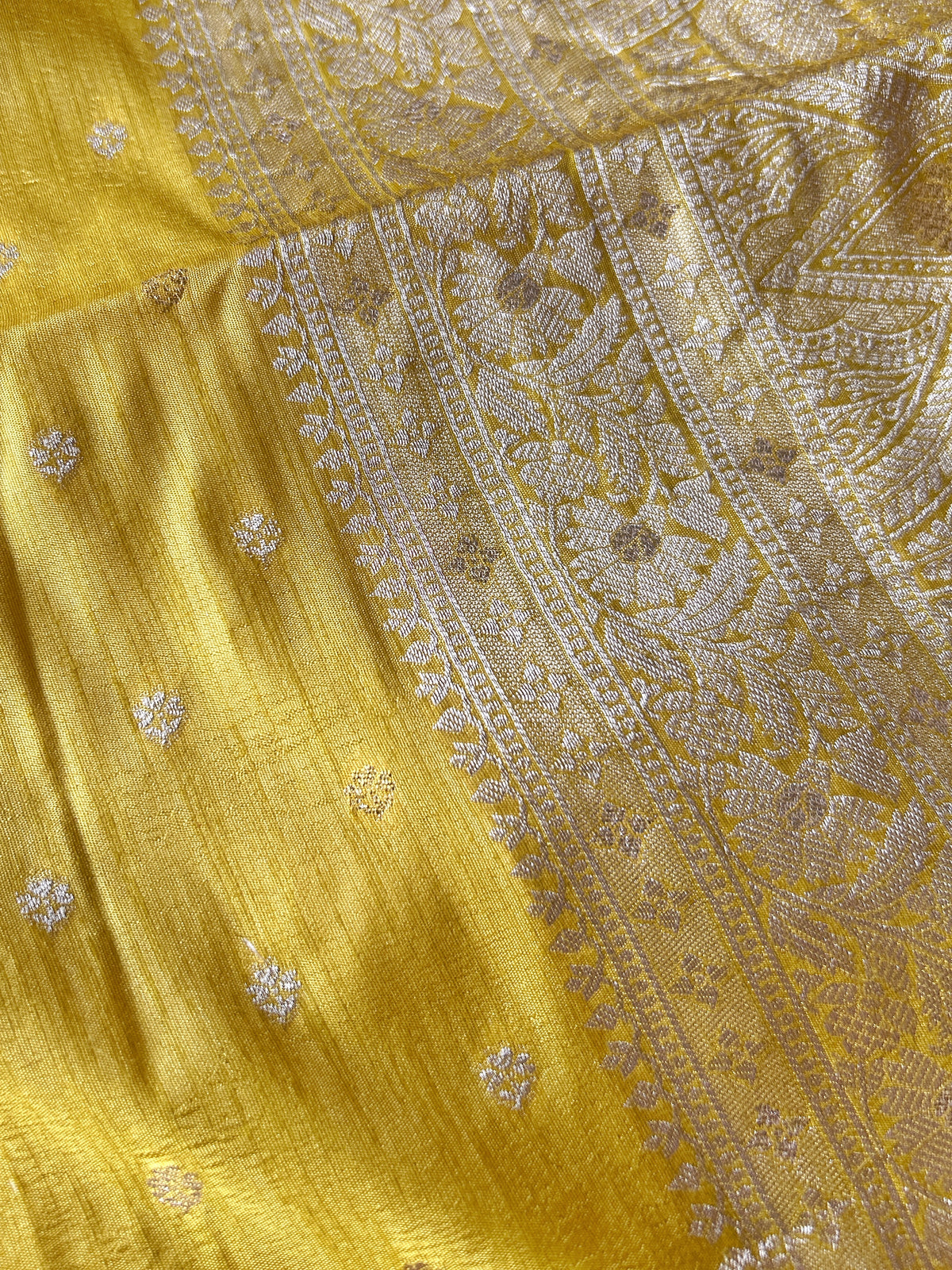 Malai Silk Saree - Yellow