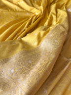 Malai Silk Saree - Yellow