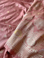Malai Silk Saree - Peachy Coral
