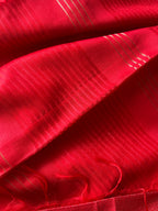 Handwoven Saree with Geometric Motifs - Red