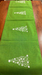 Embroidered Table Runner - Green