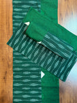 Table Mat & Table Runner Set - Green Ikat