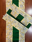 Table Mat & Table Runner Set - Yellow Floral + Green Khun