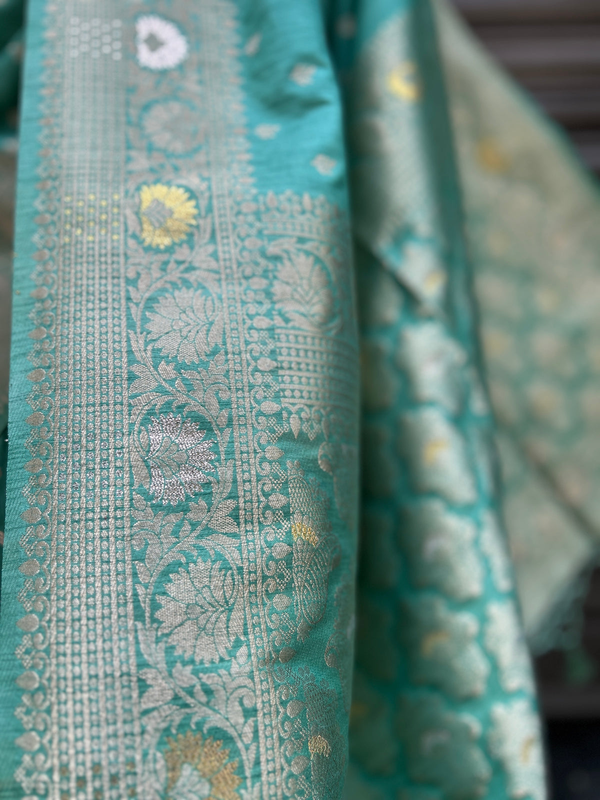 Malai Silk Saree - Pista Green